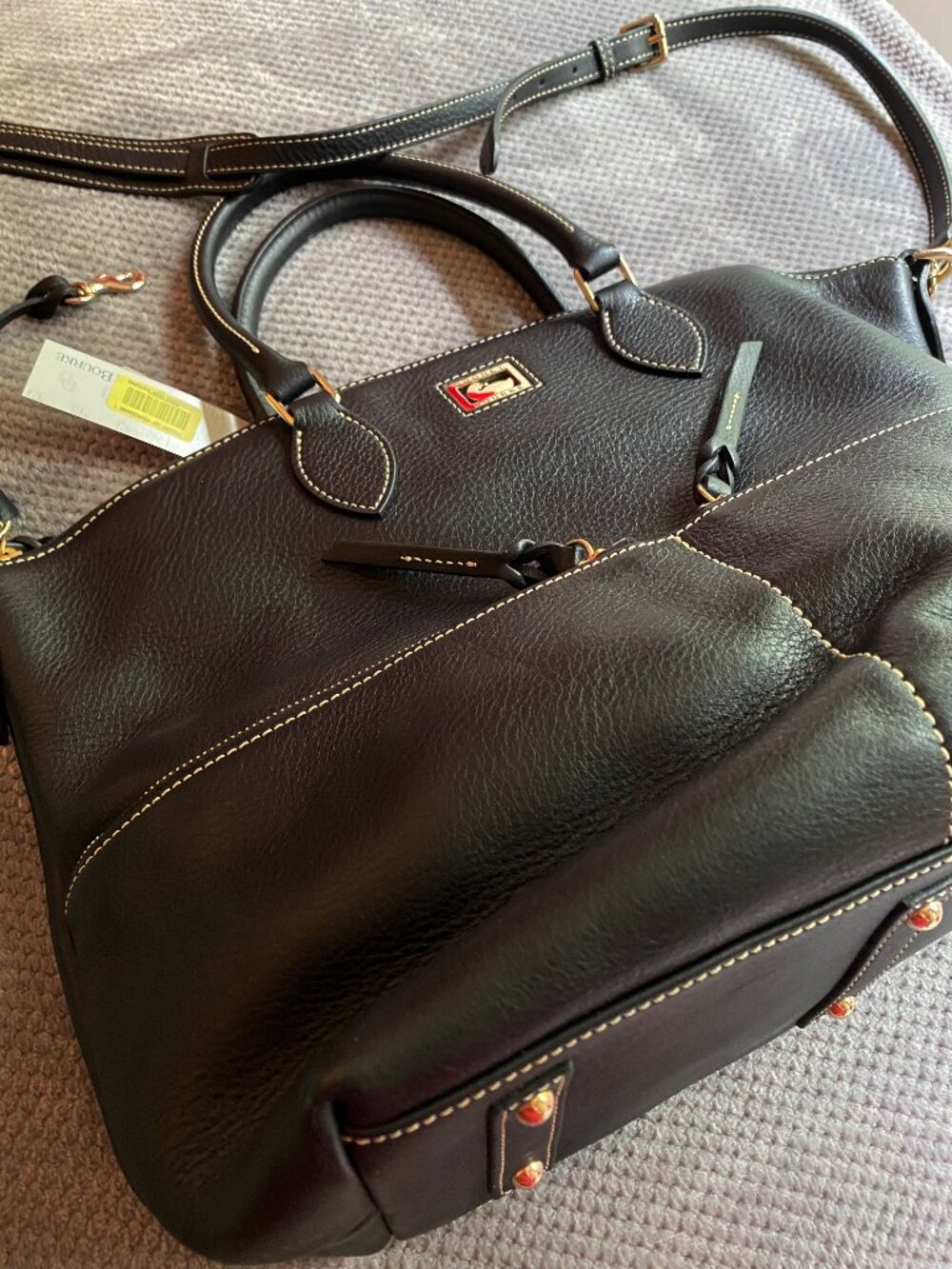 NWT Dooney & Bourke Black Large Pocket Satchel